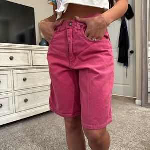 Vintage Pink Cityrap Jean Shorts